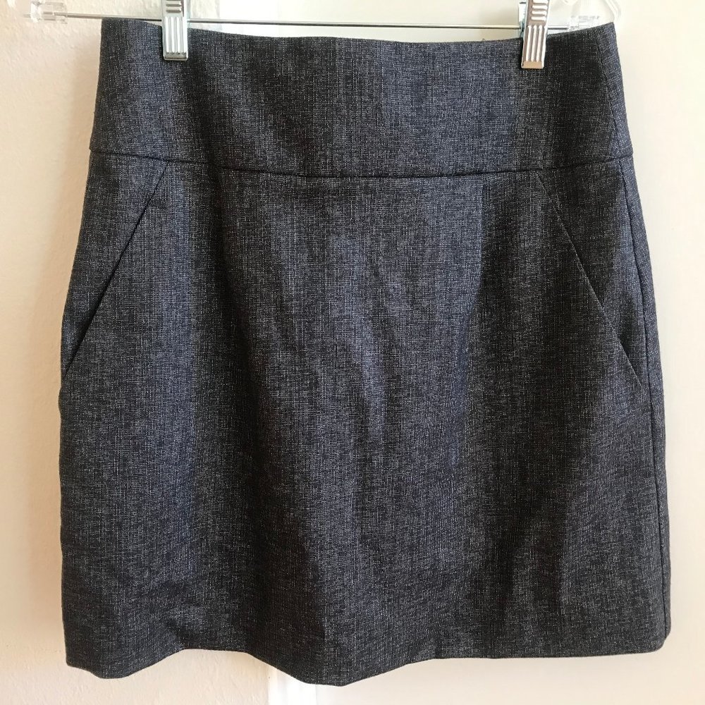 Theory high-waisted gray mini-skirt with pockets